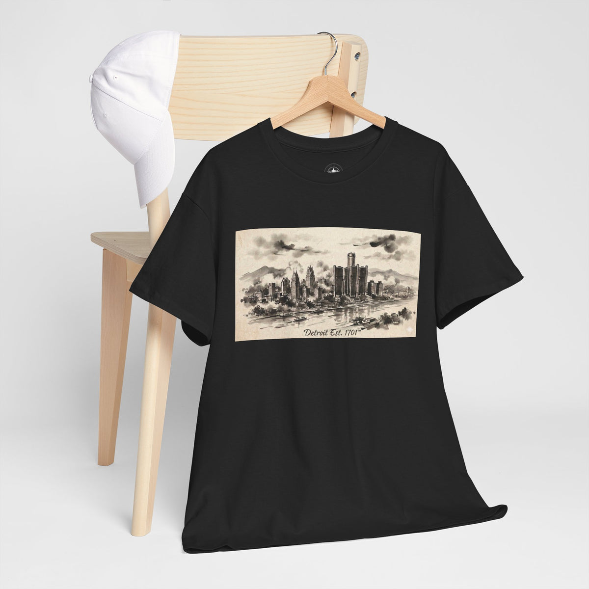 Detroit Pride Vintage Skyline Tee — "Detroit, Est. 1701" Cotton T-Shirt | Motor City Roots