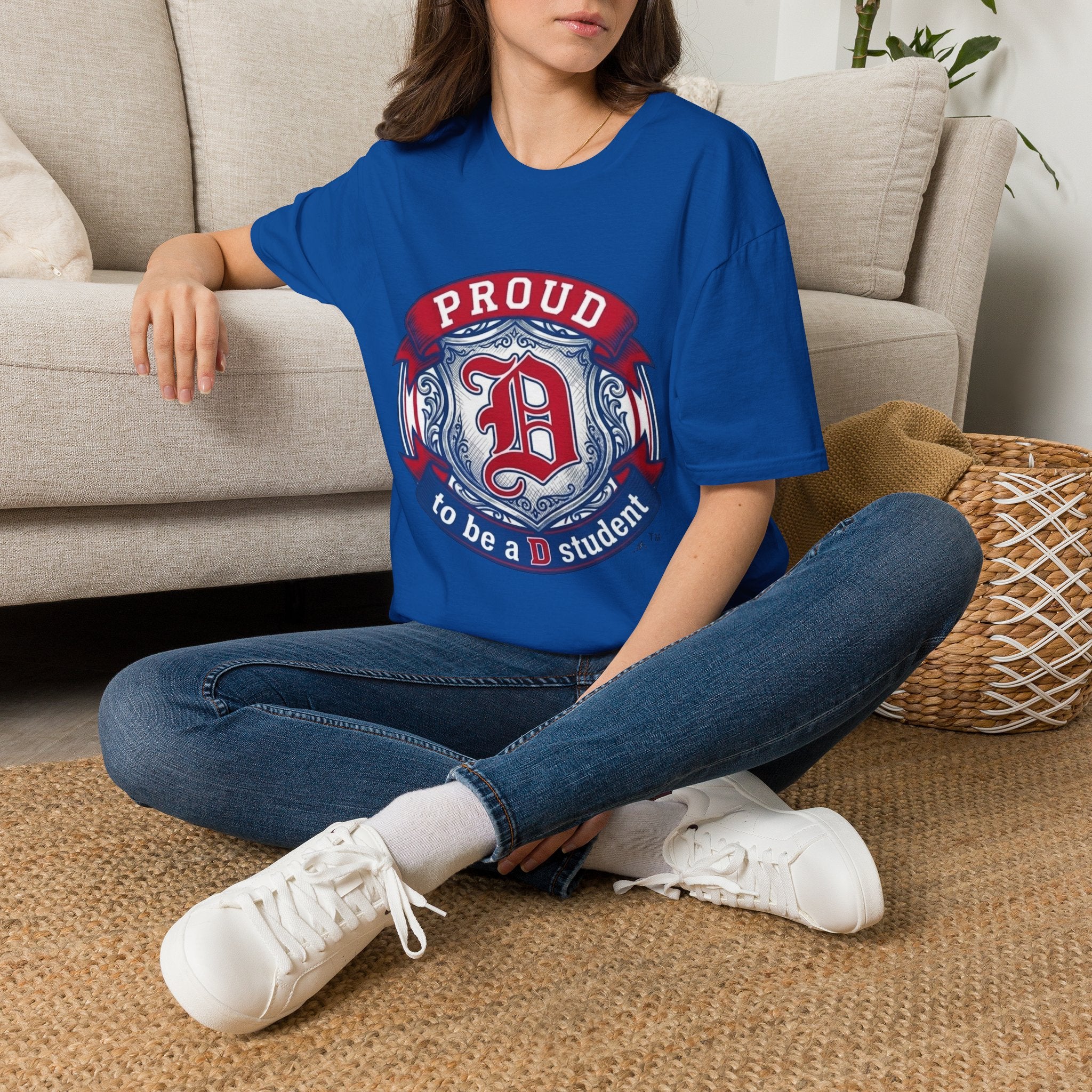 Detroit Pride "PROUD" Vintage Crest T-Shirt — Motor City Hometown Graphic Cotton Tee