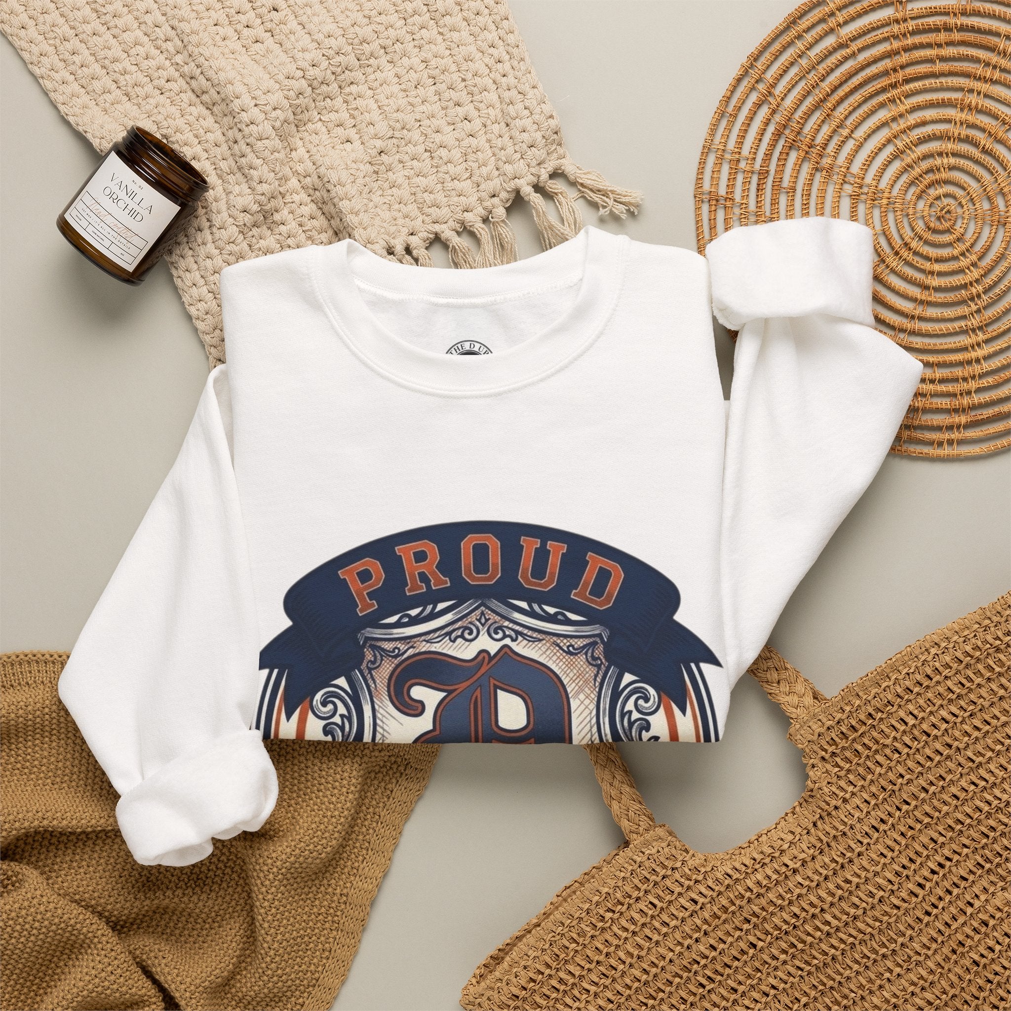 Proud to Be a D Detroit Crewneck Sweatshirt(Unisex)