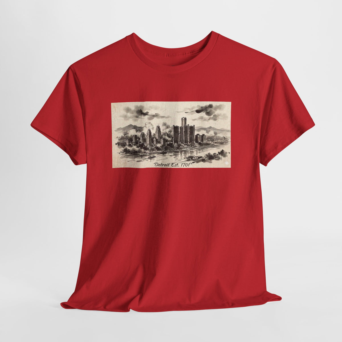 Detroit Pride Vintage Skyline Tee — "Detroit, Est. 1701" Cotton T-Shirt | Motor City Roots