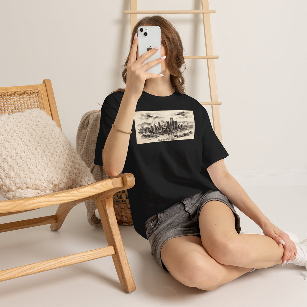 Detroit Pride Vintage Skyline Tee — "Detroit, Est. 1701" Cotton T-Shirt | Motor City Roots