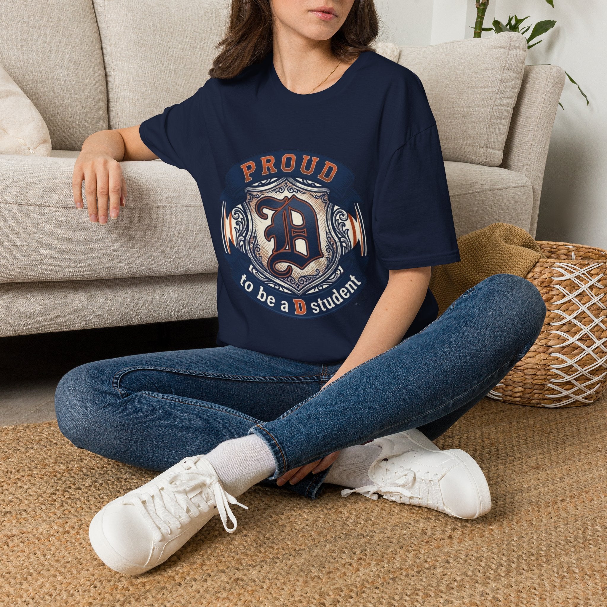 Detroit Pride "PROUD" Vintage Crest T-Shirt — Motor City Hometown Graphic Cotton Tee