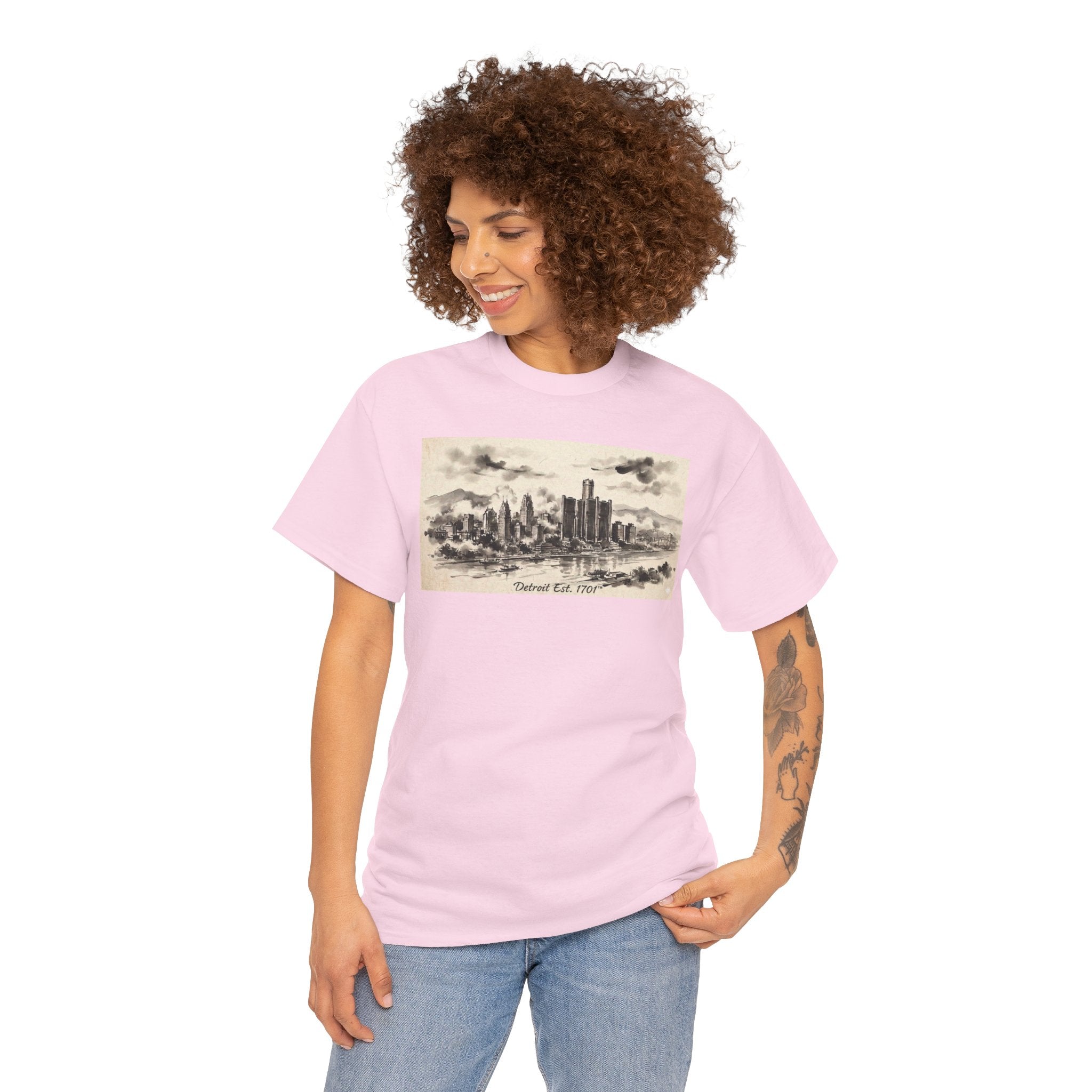 Detroit Pride Vintage Skyline Tee — "Detroit, Est. 1701" Cotton T-Shirt | Motor City Roots