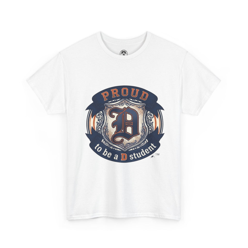 Detroit Pride D Student Tee — Vintage Crest Cotton T-Shirt(Unisex)