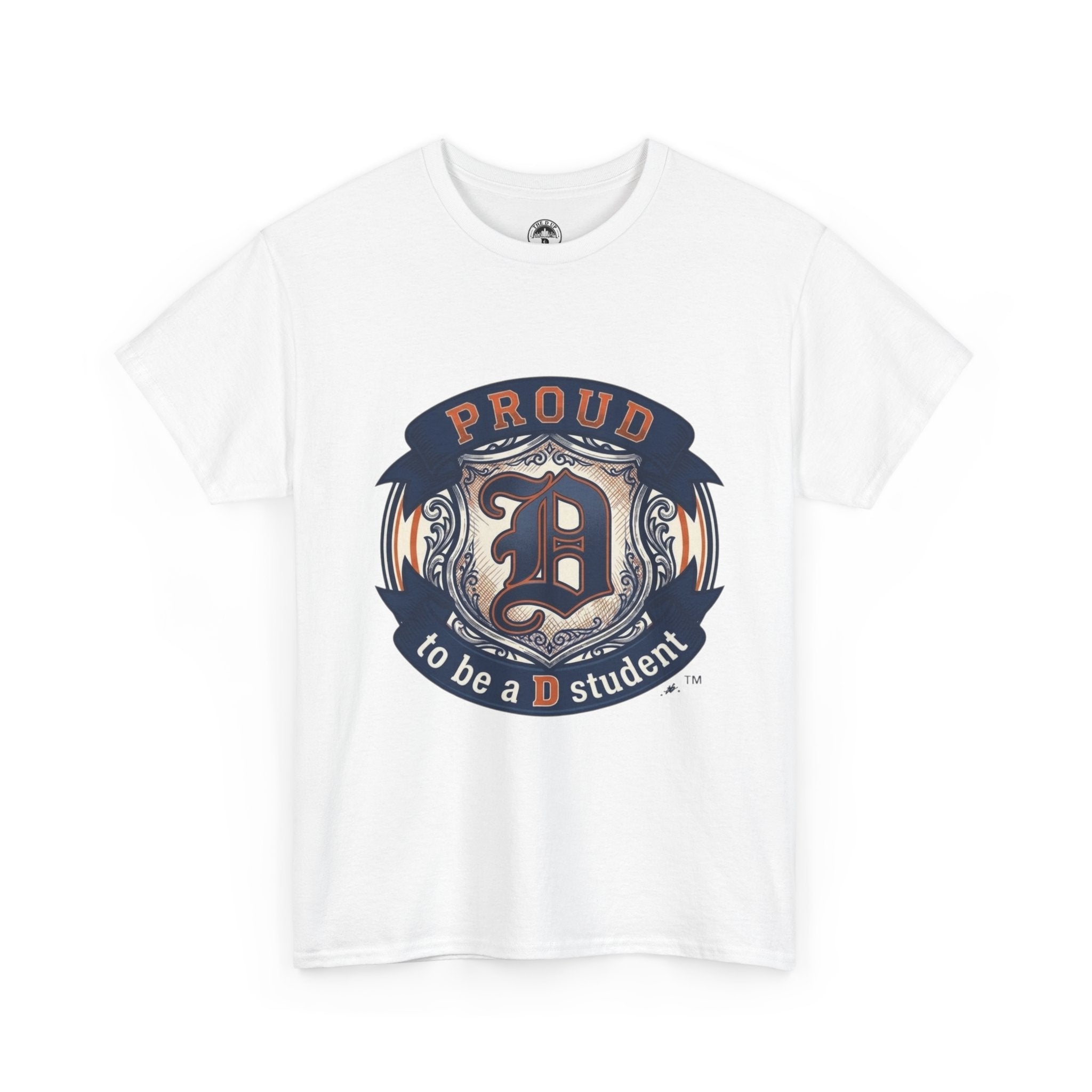 Detroit Pride D Student Tee — Vintage Crest Cotton T-Shirt(Unisex)