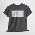 Women's Detroit Skyline T Shirt — Pastel Retro Cityscape "DETROIT Est. 1701"