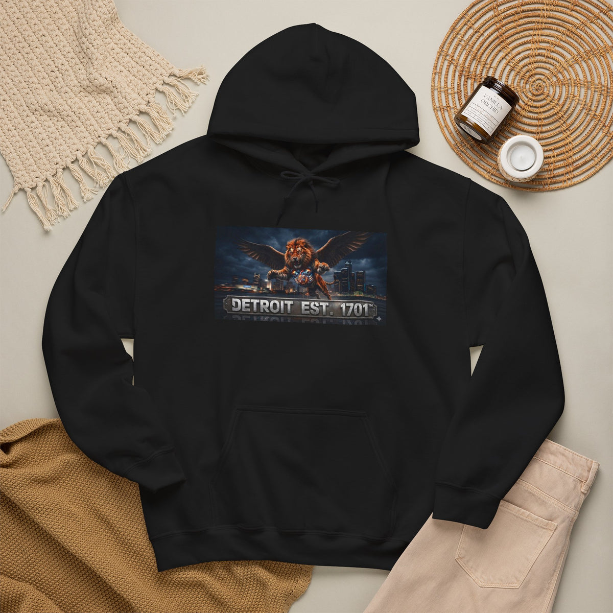 Men's Detroit Fliger Guardian Hoodie — Detroit Est. 1701 City Pride Pullover