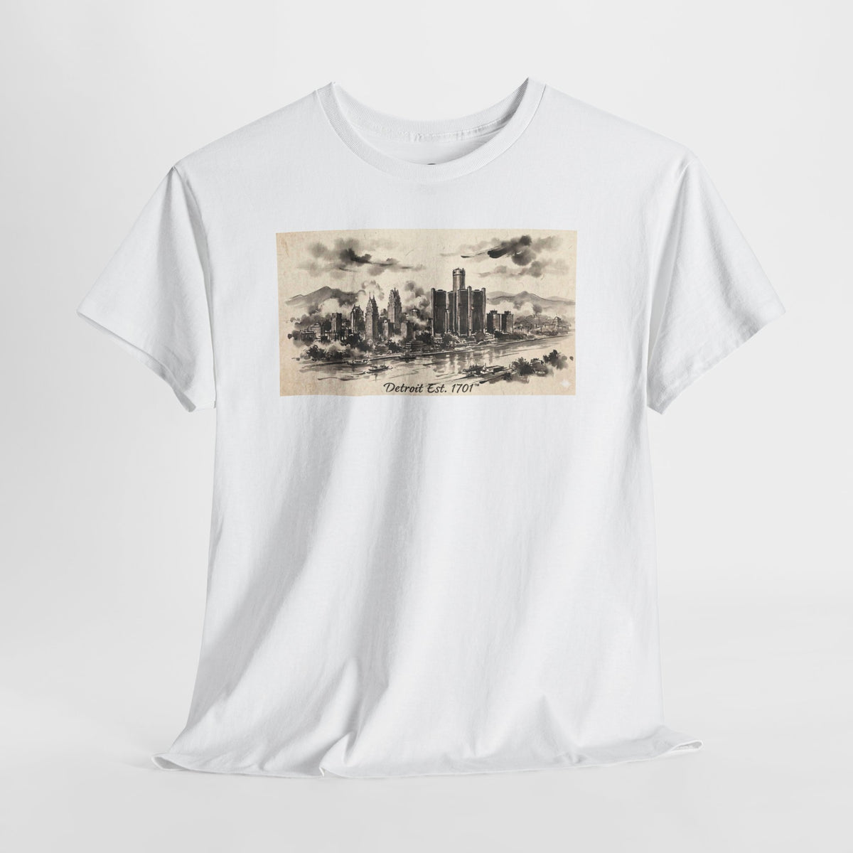 Detroit Pride Vintage Skyline Tee — "Detroit, Est. 1701" Cotton T-Shirt | Motor City Roots