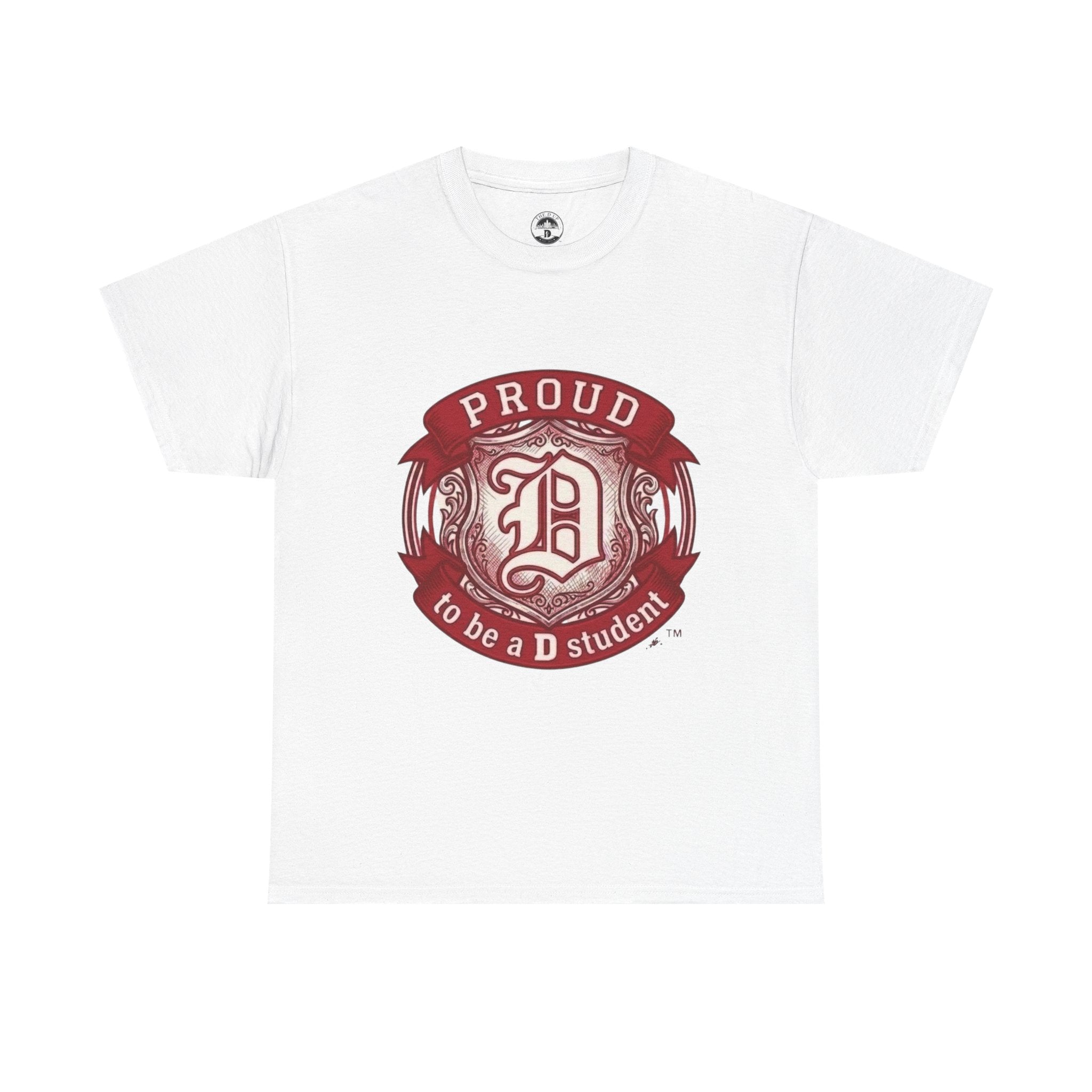 Detroit Pride "D Student" Vintage Crest T-Shirt — Motor City Hometown Graphic Cotton Tee