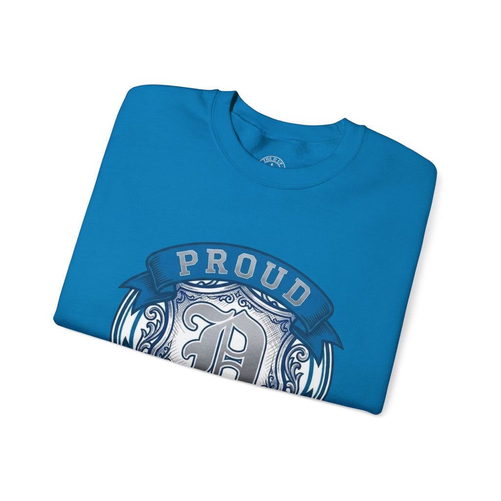 Proud to Be a D Detroit Crewneck Sweatshirt — Vintage Crest Motor City Pullover