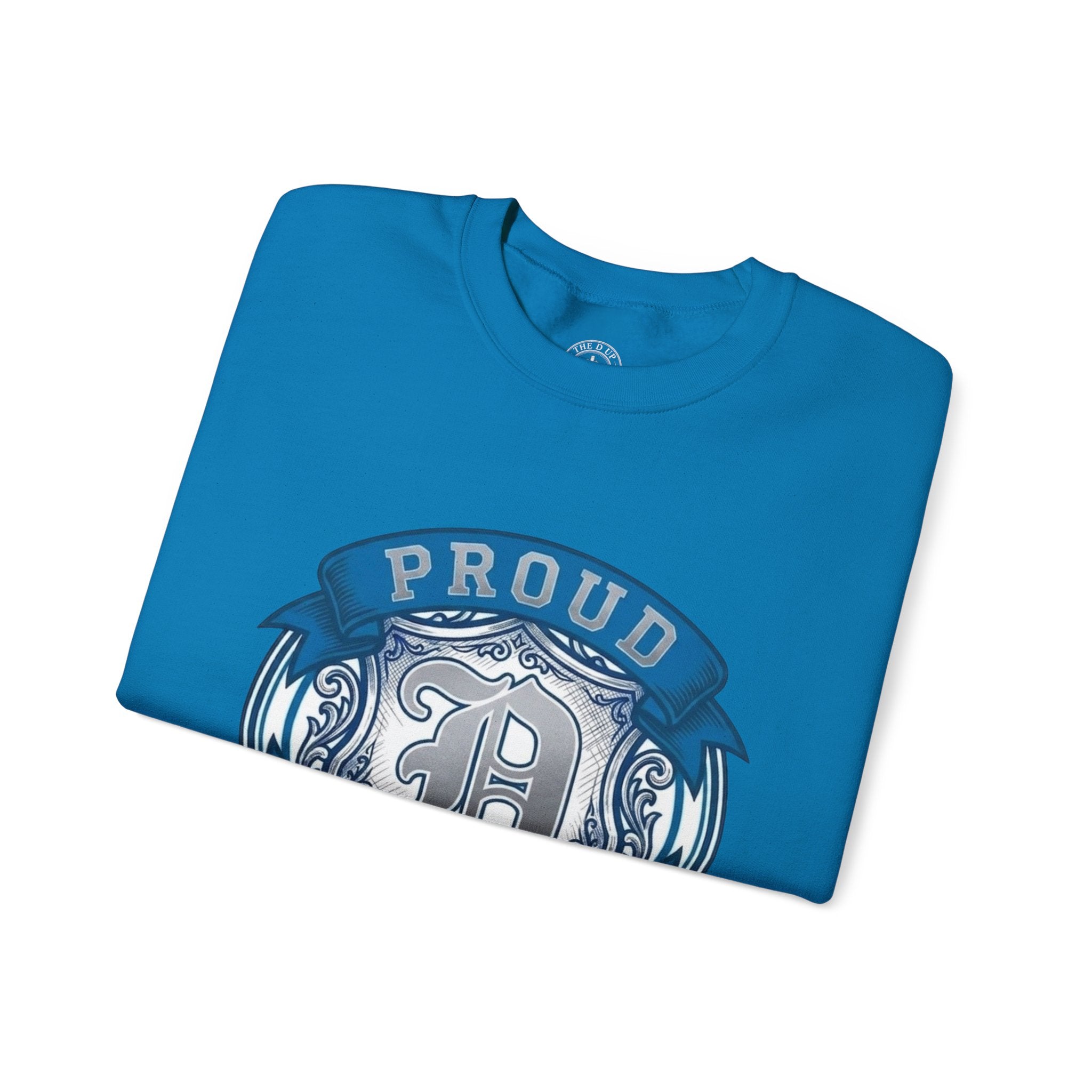 Proud to Be a D Detroit Crewneck Sweatshirt — Vintage Crest Motor City Pullover