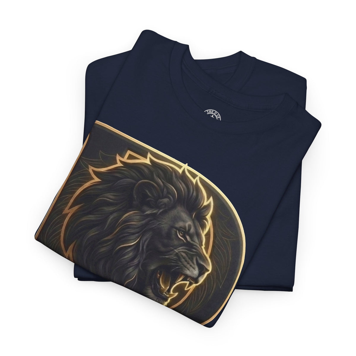 Men's Detroit Pride Lion D T Shirt — Gold Foil Monogram Detroit Lion Graphic(Unisex)