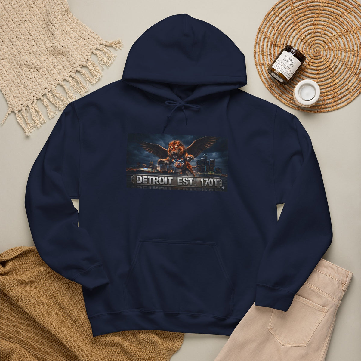 Men's Detroit Fliger Guardian Hoodie — Detroit Est. 1701 City Pride Pullover