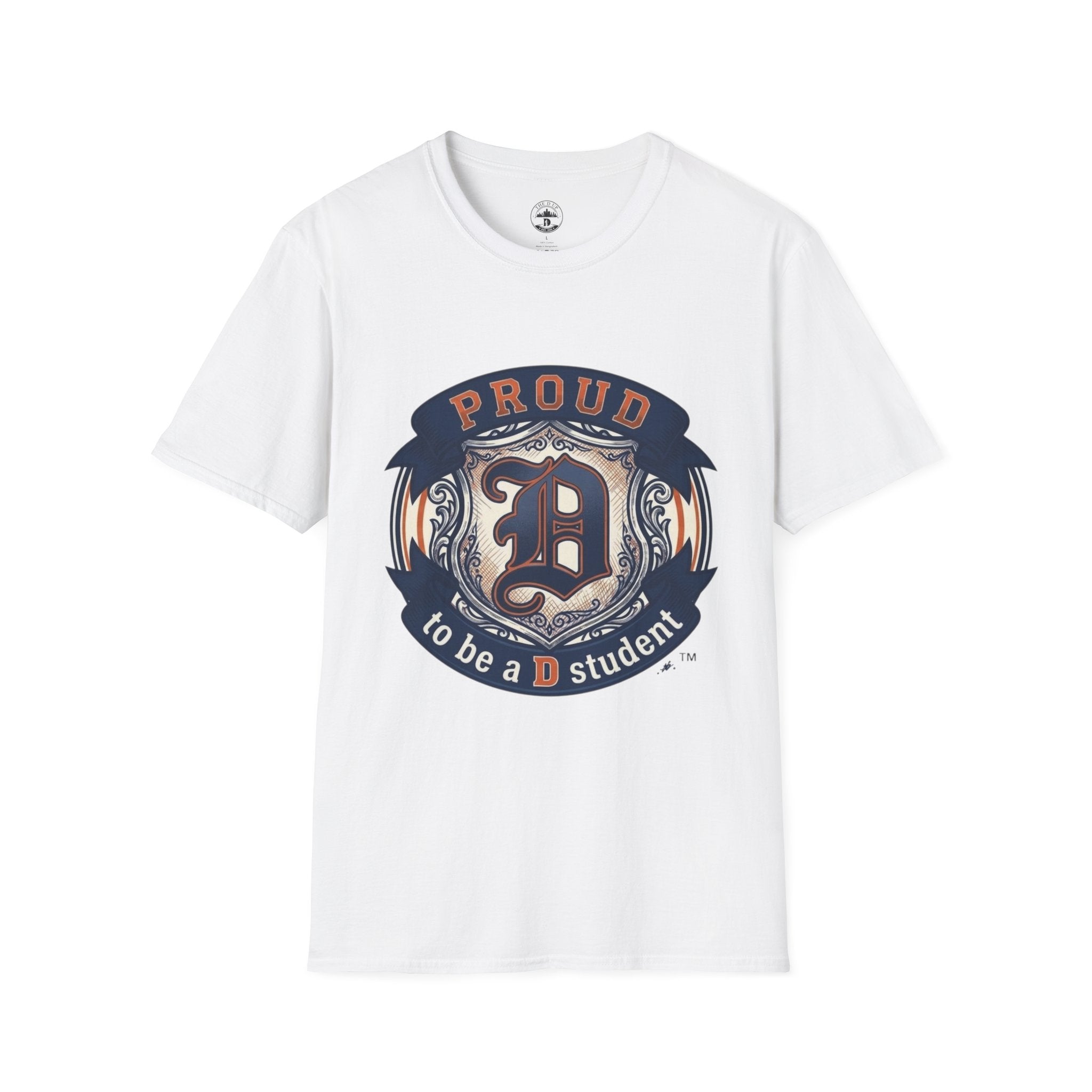 Detroit Pride "PROUD" Vintage Crest T-Shirt — Motor City Hometown Graphic Cotton Tee