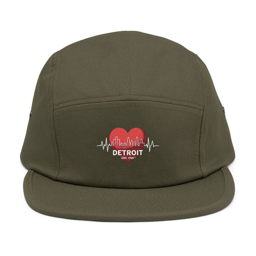 Detroit Heartbeat Embroidered 5-Panel Cap