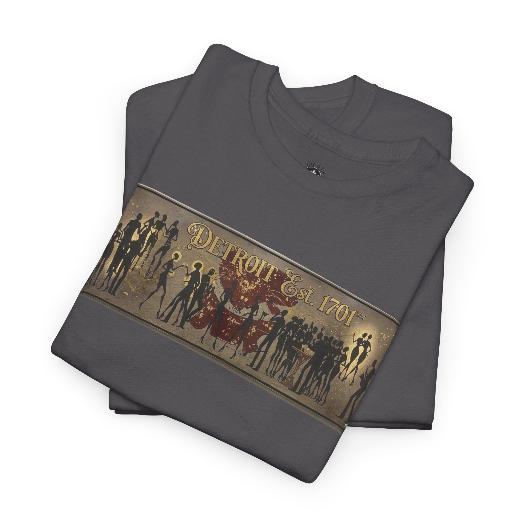 Detroit Pride Vintage Silhouette Artwork Tee — Motor City Midnight Graphic Cotton T-Shirt