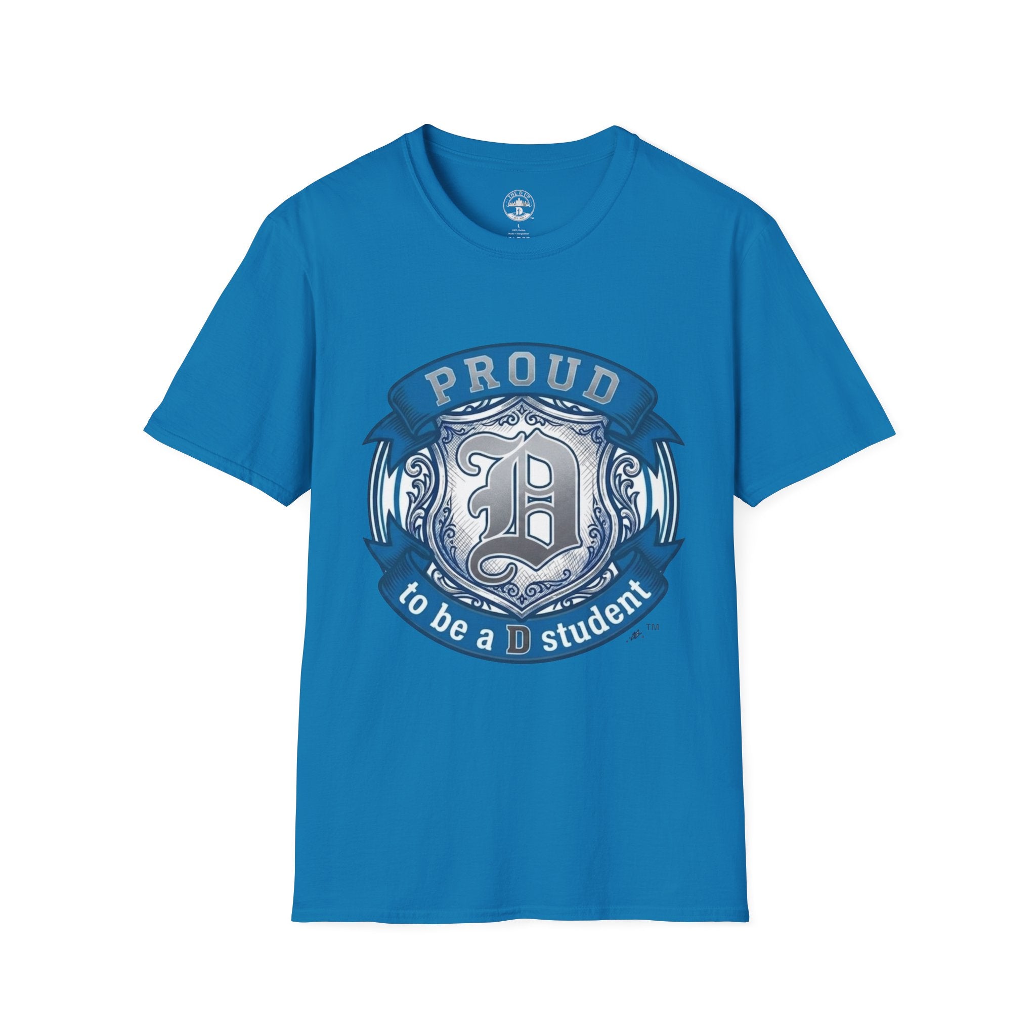 Detroit Pride "PROUD" Vintage Crest T-Shirt — Motor City Hometown Graphic Cotton Tee