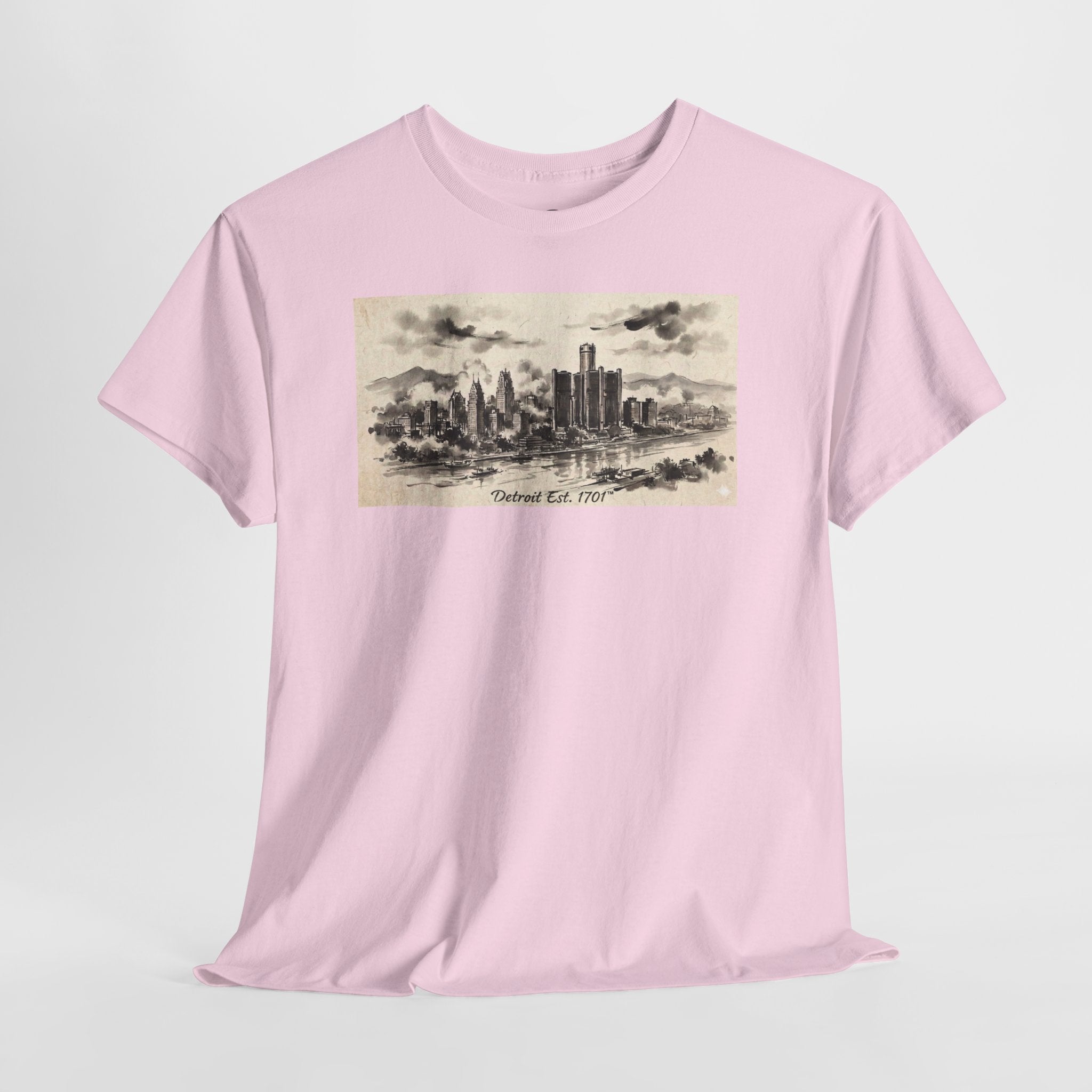 Detroit Pride Vintage Skyline Tee — "Detroit, Est. 1701" Cotton T-Shirt | Motor City Roots