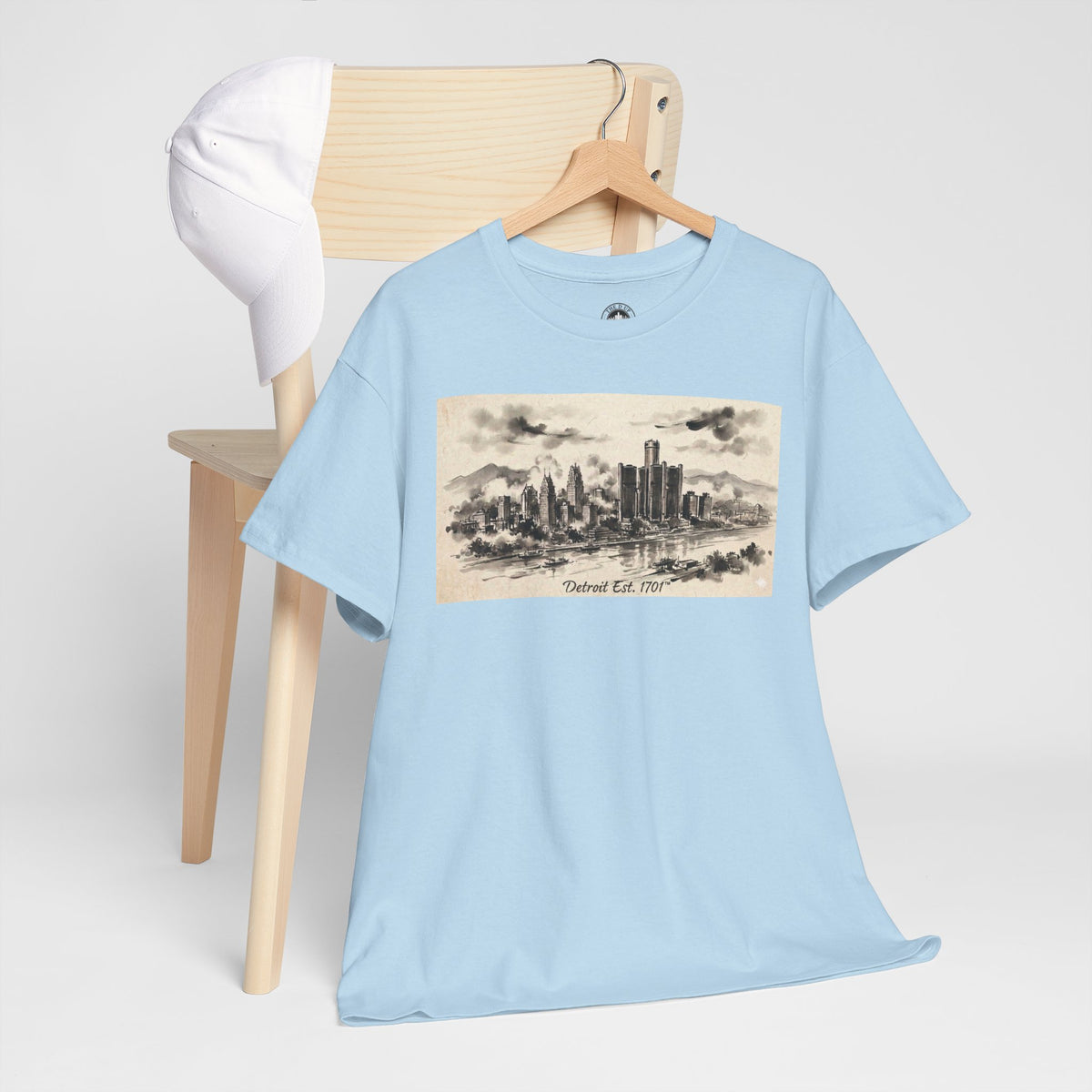 Detroit Pride Vintage Skyline Tee — "Detroit, Est. 1701" Cotton T-Shirt | Motor City Roots