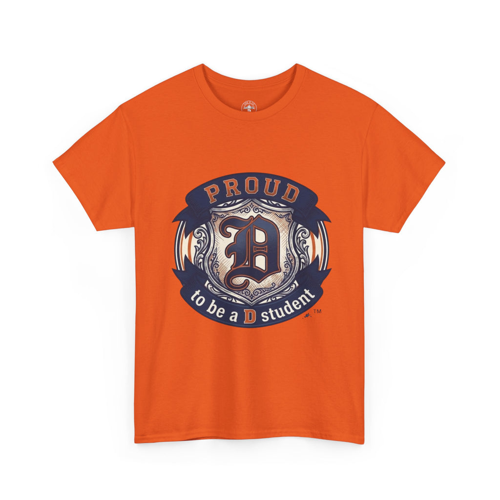 Detroit Pride D Student Tee — Vintage Crest Cotton T-Shirt(Unisex)