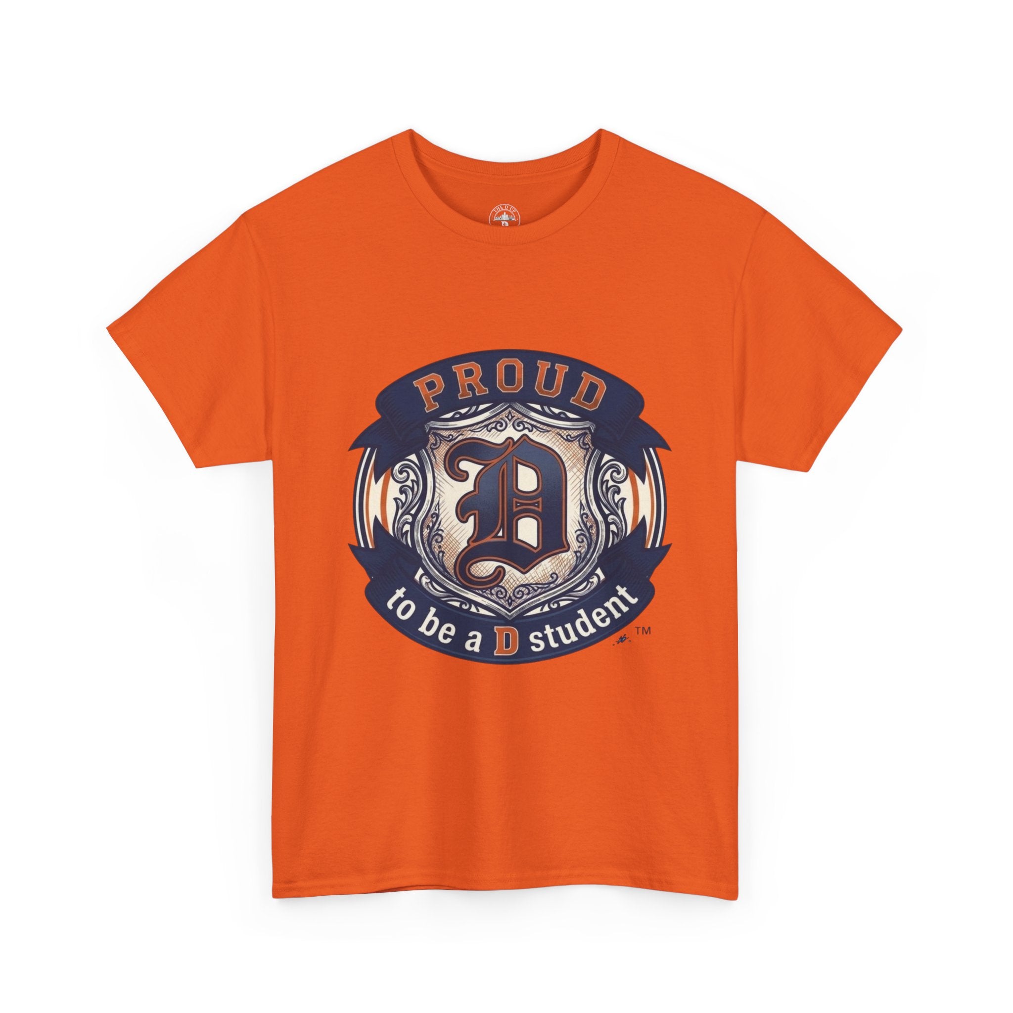 Detroit Pride D Student Tee — Vintage Crest Cotton T-Shirt(Unisex)
