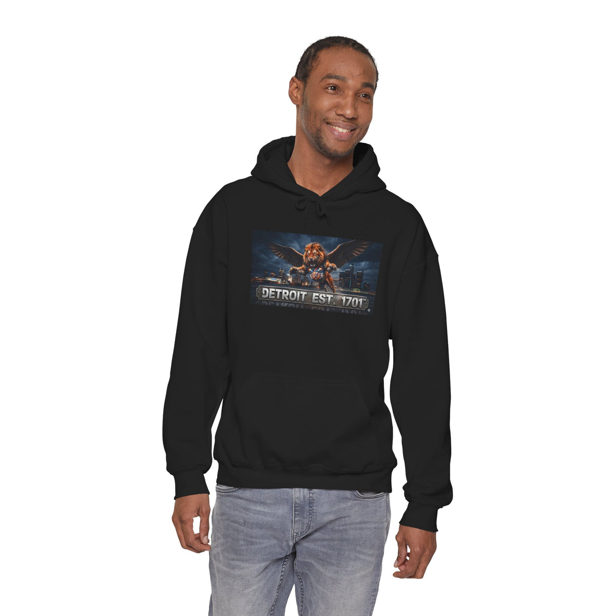 Men's Detroit Fliger Guardian Hoodie — Detroit Est. 1701 City Pride Pullover