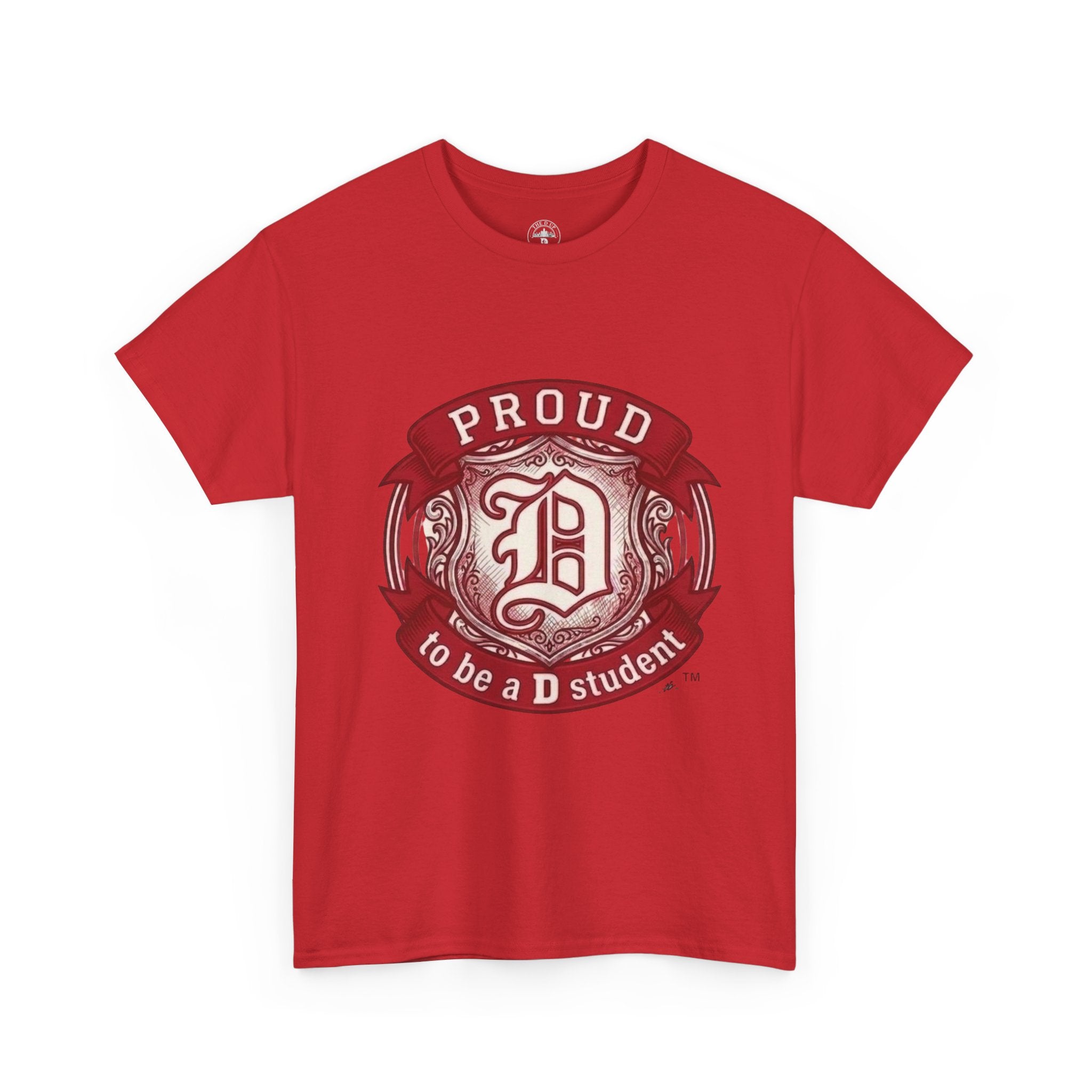 Detroit Pride "D Student" Vintage Crest T-Shirt — Motor City Hometown Graphic Cotton Tee