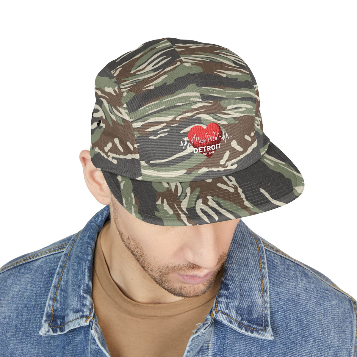 Detroit Heartbeat Embroidered 5-Panel Cap