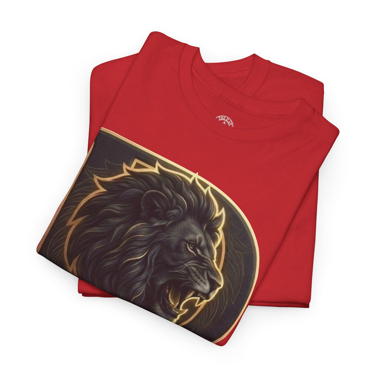 Men's Detroit Pride Lion D T Shirt — Gold Foil Monogram Detroit Lion Graphic(Unisex)