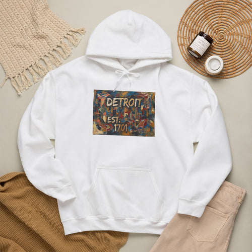 Detroit City Mural Hoodie — Abstract Painterly Graphic Pullover | Motor City Street Art