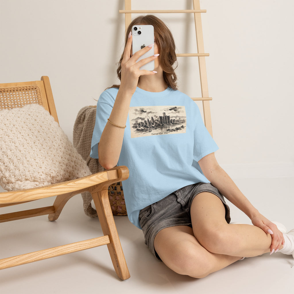 Detroit Pride Vintage Skyline Tee — "Detroit, Est. 1701" Cotton T-Shirt | Motor City Roots