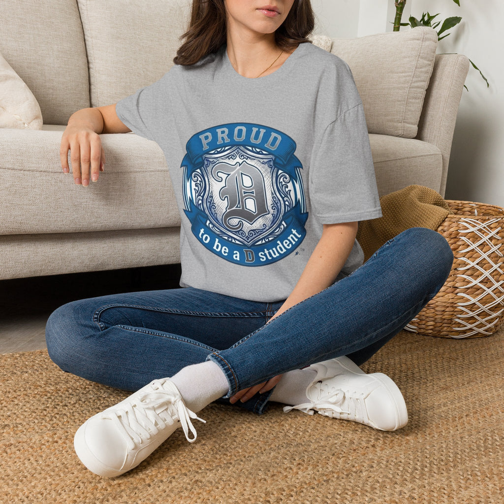 Detroit Pride "PROUD" Vintage Crest T-Shirt — Motor City Hometown Graphic Cotton Tee