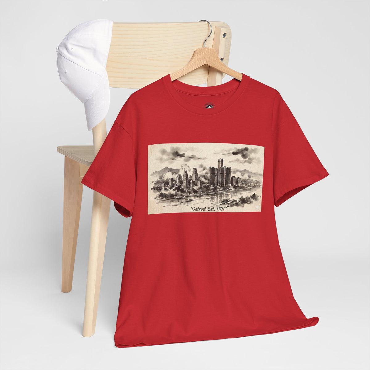 Detroit Pride Vintage Skyline Tee — "Detroit, Est. 1701" Cotton T-Shirt | Motor City Roots