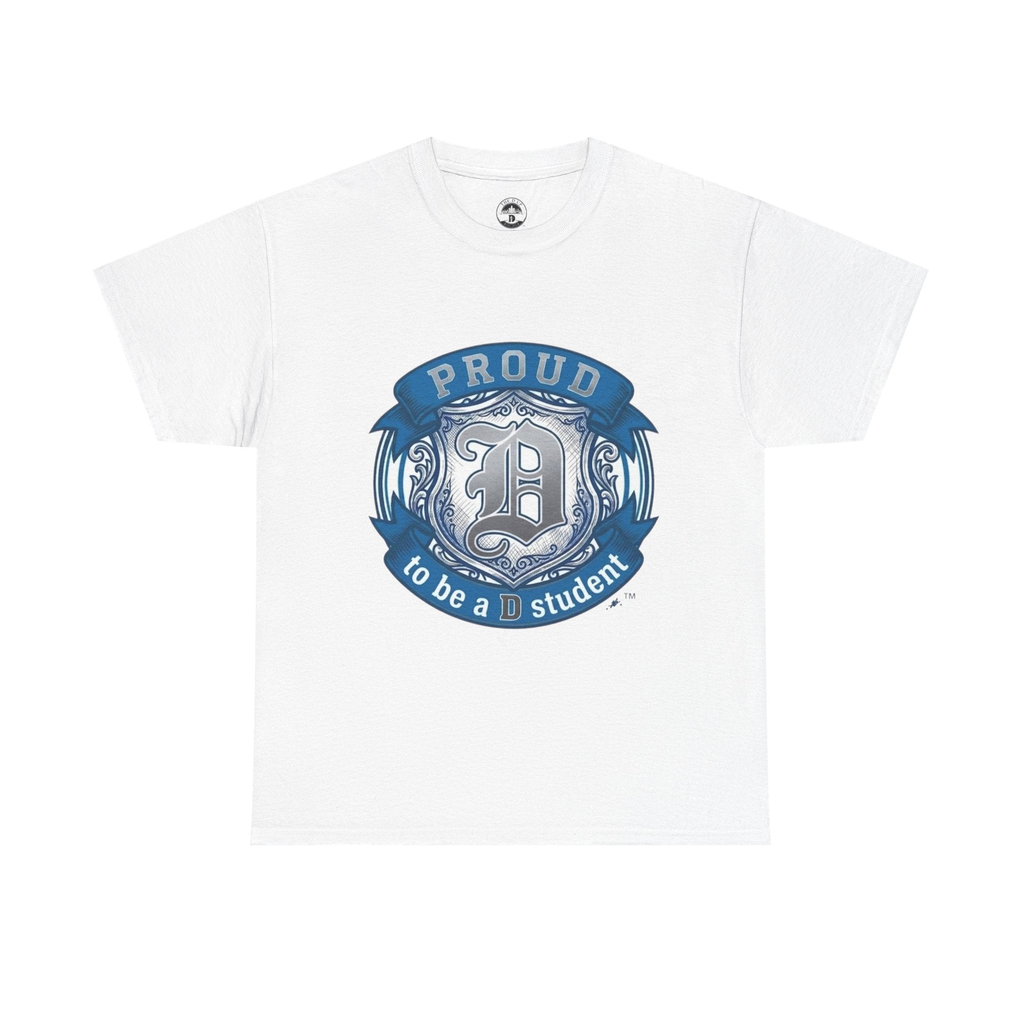 Detroit Pride "D Student" Vintage Crest T-Shirt — Motor City Hometown Graphic Cotton Tee