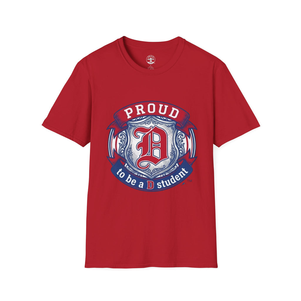 Detroit Pride "PROUD" Vintage Crest T-Shirt — Motor City Hometown Graphic Cotton Tee