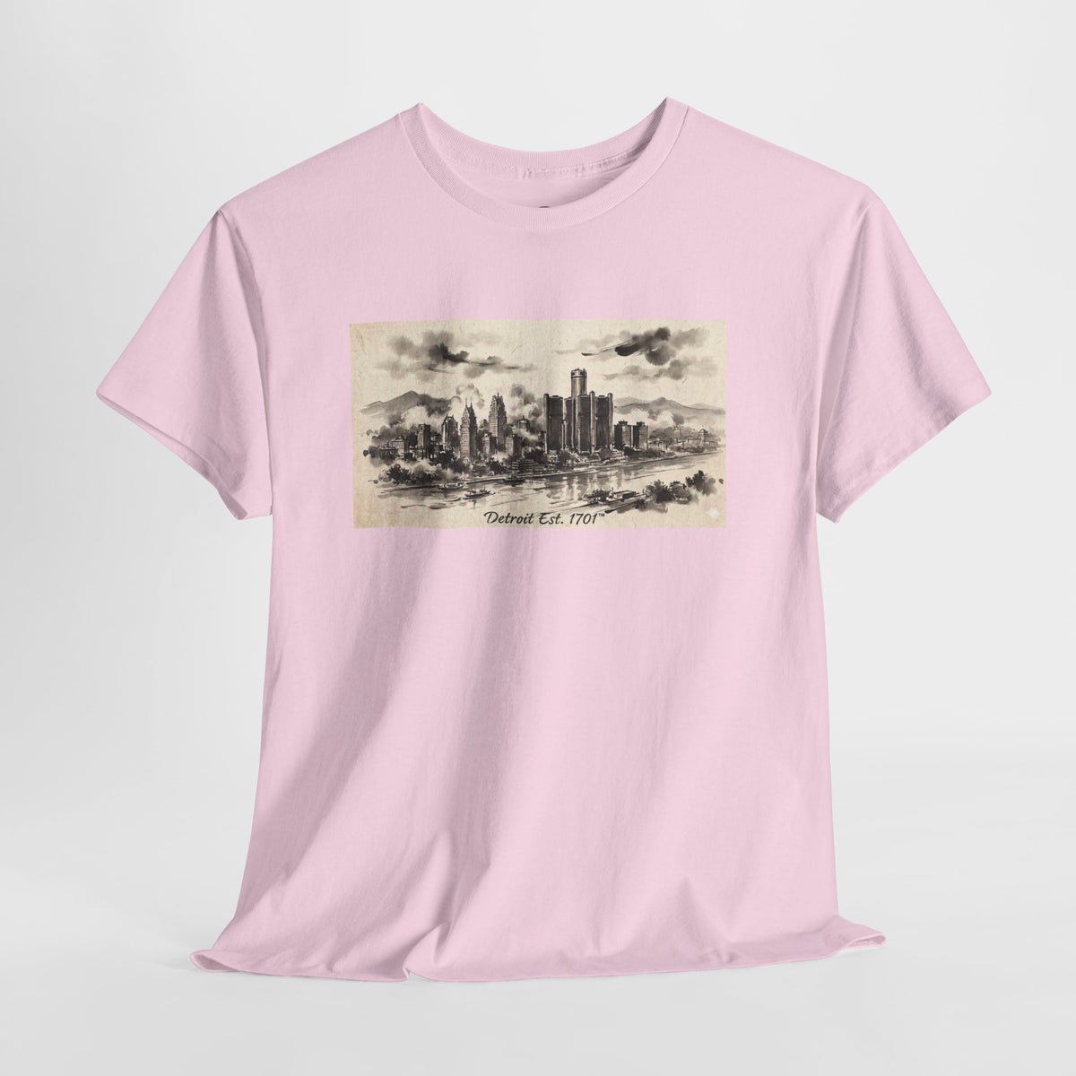 Detroit Pride Vintage Skyline Tee — "Detroit, Est. 1701" Cotton T-Shirt | Motor City Roots
