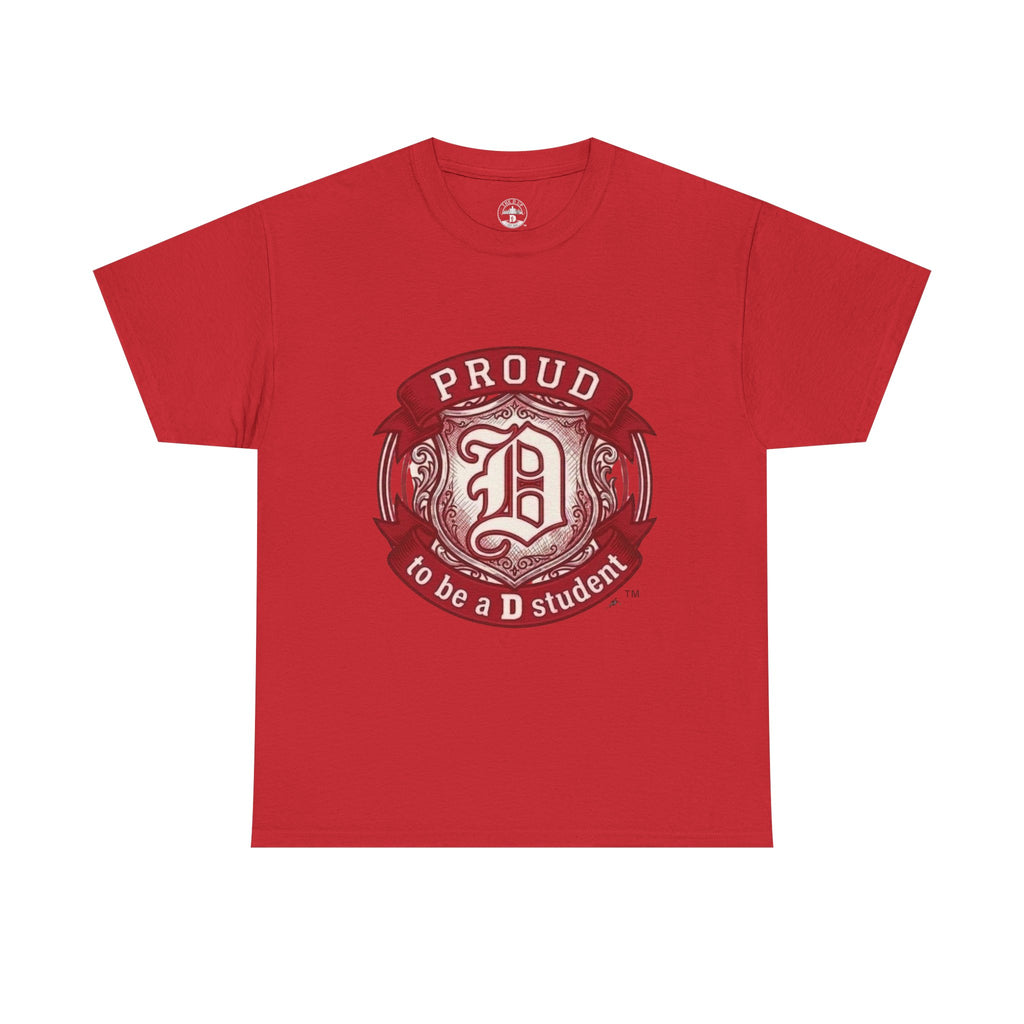 Detroit Pride "D Student" Vintage Crest T-Shirt — Motor City Hometown Graphic Cotton Tee