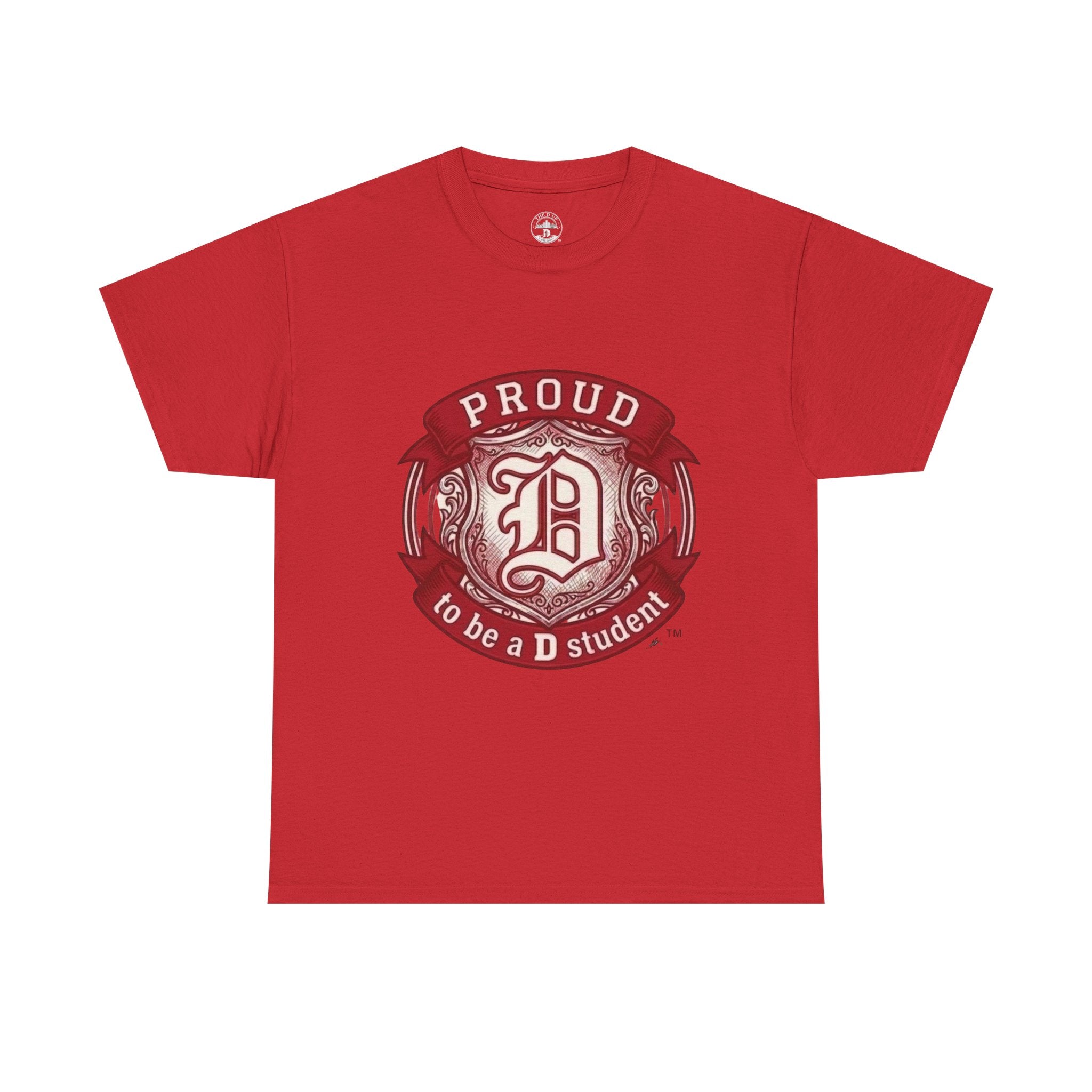 Detroit Pride "D Student" Vintage Crest T-Shirt — Motor City Hometown Graphic Cotton Tee