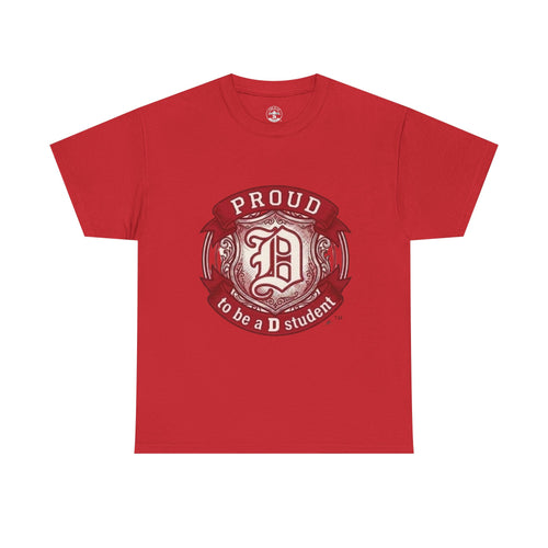 Detroit Pride "D Student" Vintage Crest T-Shirt — Motor City Hometown Graphic Cotton Tee