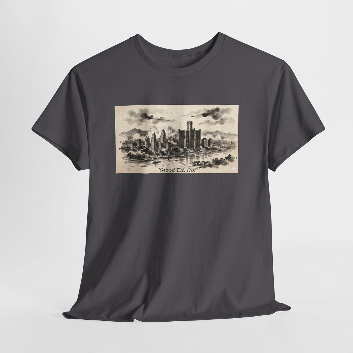 Detroit Pride Vintage Skyline Tee — "Detroit, Est. 1701" Cotton T-Shirt | Motor City Roots