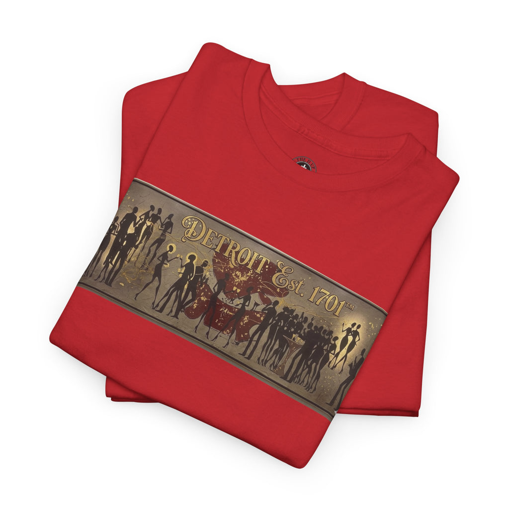 Detroit Pride Vintage Silhouette Artwork Tee — Motor City Midnight Graphic Cotton T-Shirt