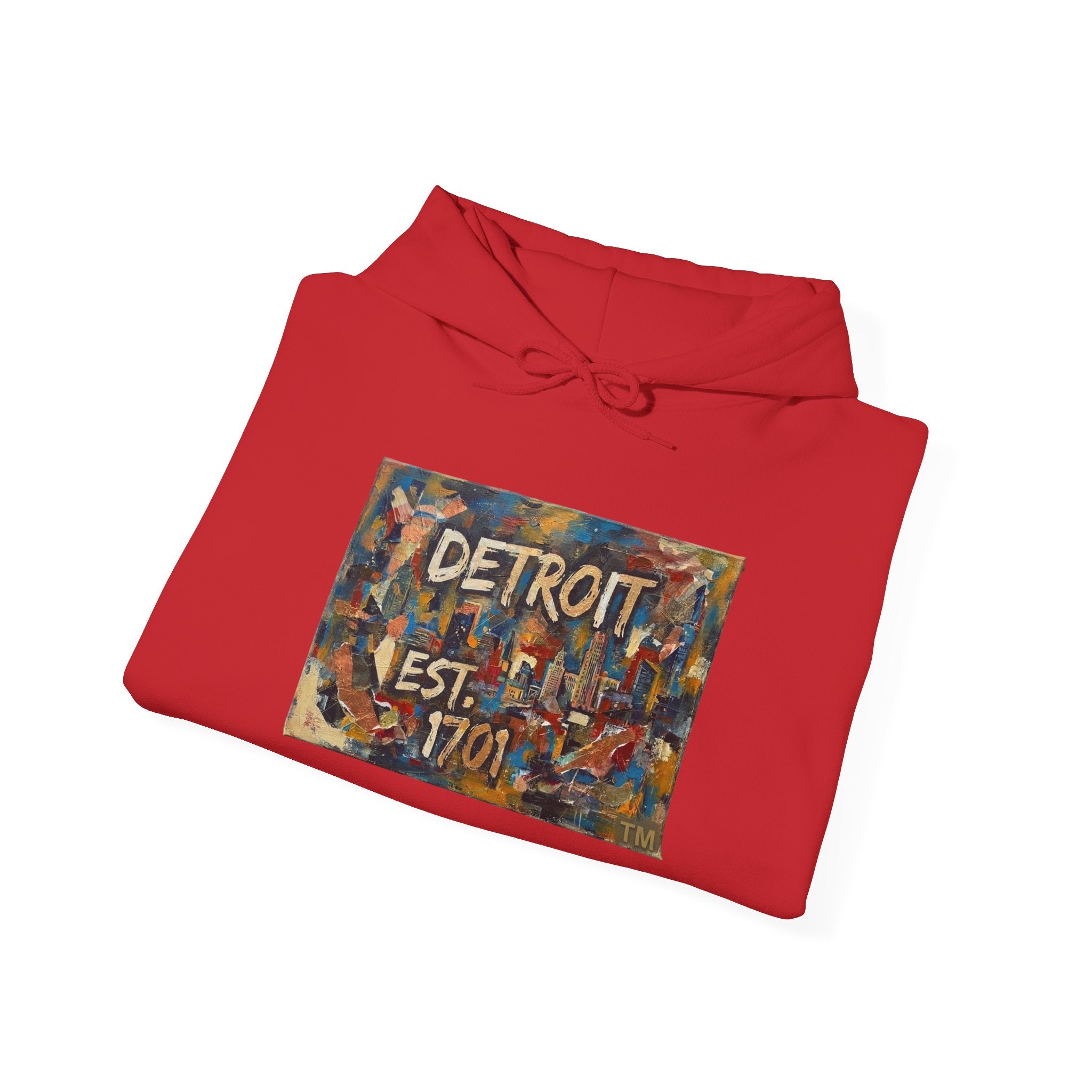 Detroit City Mural Hoodie — Abstract Painterly Graphic Pullover | Motor City Street Art
