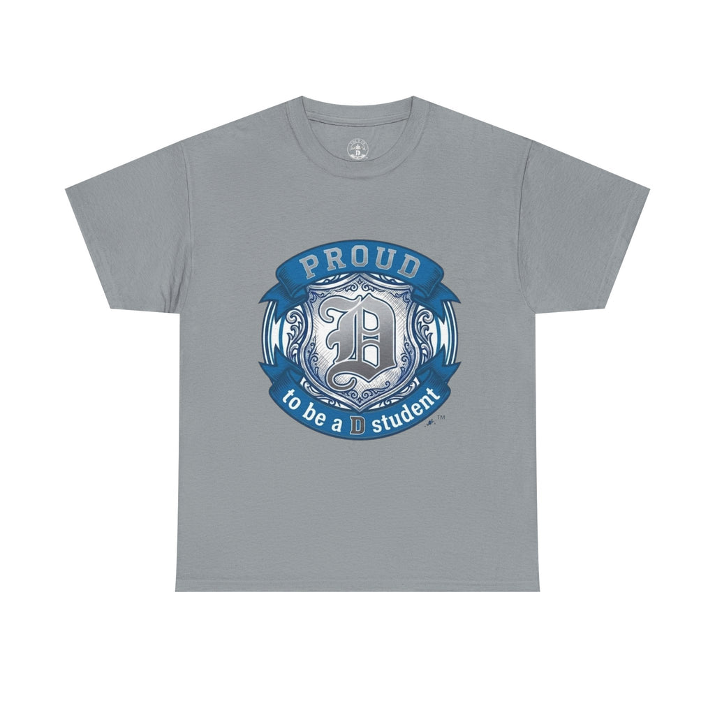 Detroit Pride "D Student" Vintage Crest T-Shirt — Motor City Hometown Graphic Cotton Tee
