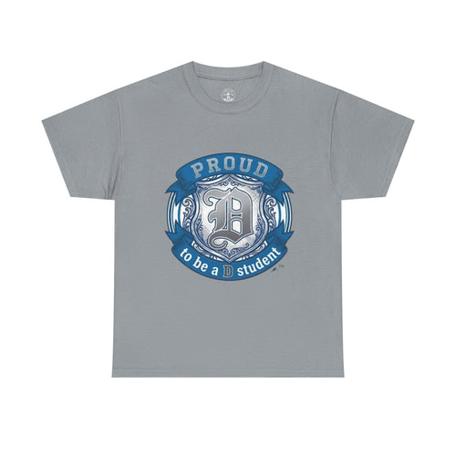 Detroit Pride "D Student" Vintage Crest T-Shirt — Motor City Hometown Graphic Cotton Tee