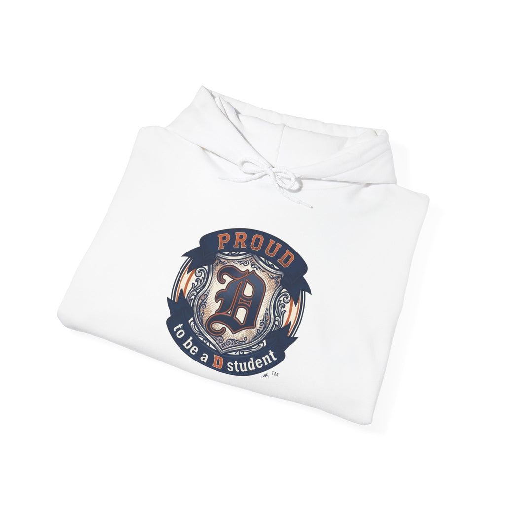 Detroit Pride Crest Hoodie — Vintage Motor City Varsity Pullover | Proud to Be a D