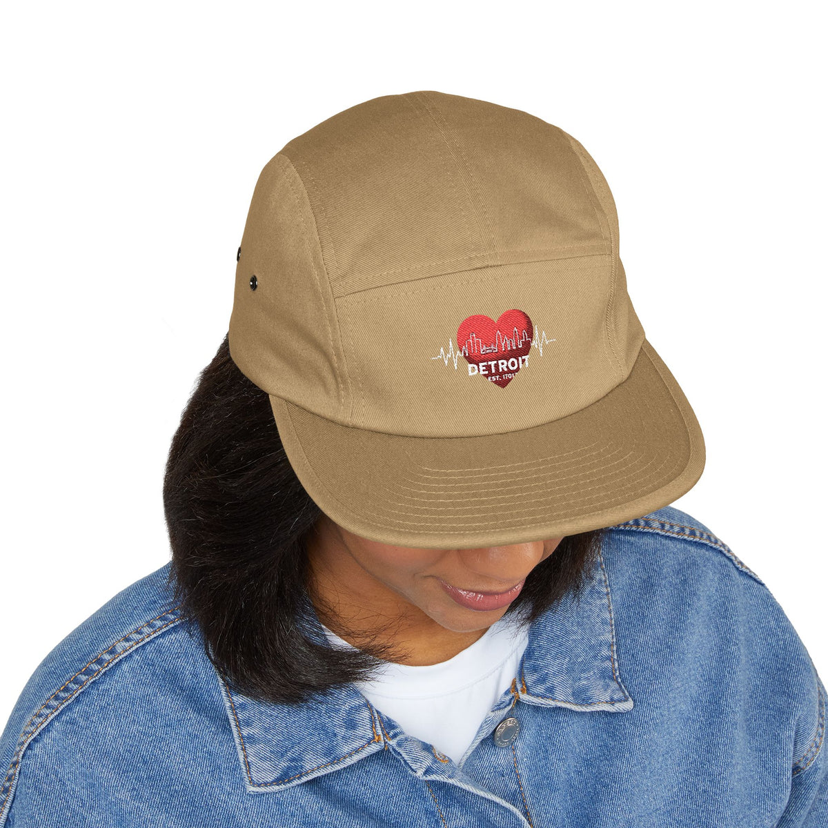 Detroit Heartbeat Embroidered 5-Panel Cap