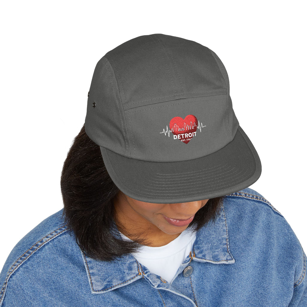 Detroit Heartbeat Embroidered 5-Panel Cap