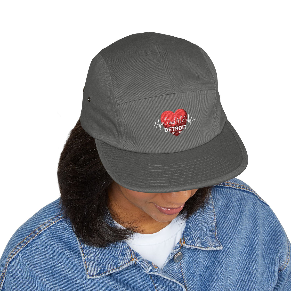 Detroit Heartbeat Embroidered 5-Panel Cap