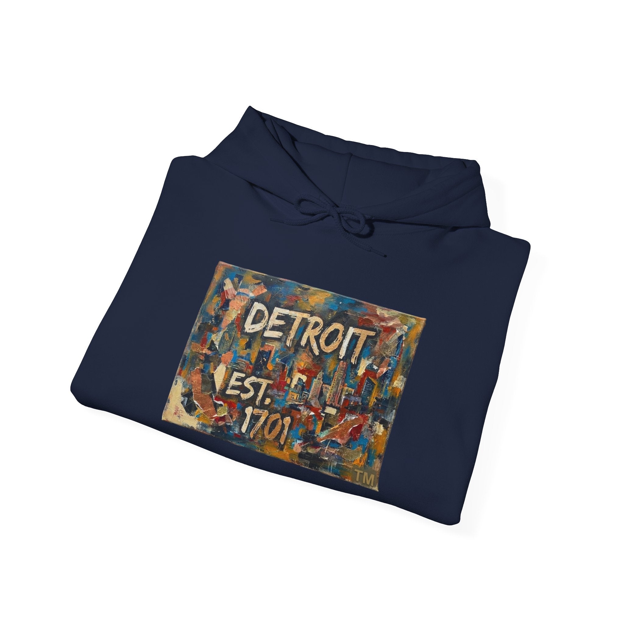 Detroit City Mural Hoodie — Abstract Painterly Graphic Pullover | Motor City Street Art