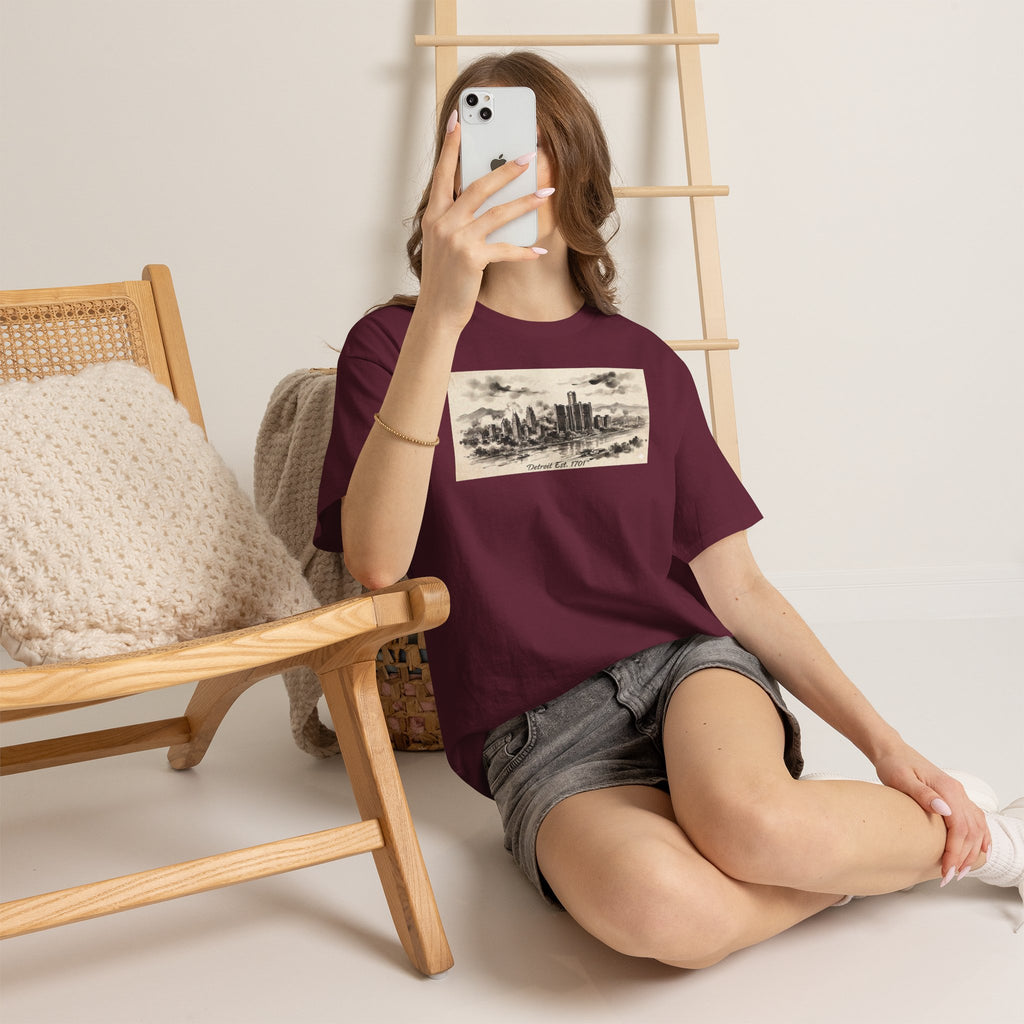 Detroit Pride Vintage Skyline Tee — "Detroit, Est. 1701" Cotton T-Shirt | Motor City Roots